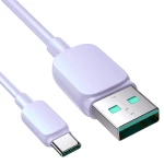 Cablu de date Joyroom USB-A la portul de tip C, incarcare rapida, 1,2 m, 3 A, violet
