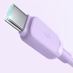 Cablu de date Joyroom USB-A la portul de tip C, incarcare rapida, 1,2 m, 3 A, violet