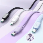 Cablu de date Joyroom USB-A la portul de tip C, incarcare rapida, 1,2 m, 3 A, violet