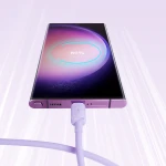 Cablu de date Joyroom USB-A la portul de tip C, incarcare rapida, 1,2 m, 3 A, violet
