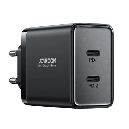 Incarcator Priza 2x Type-C, Fast Charging, 40W - JoyRoom (JR-TCF09) - Black