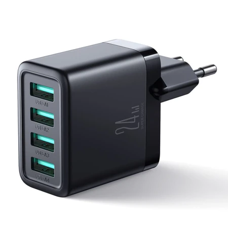 Incarcator 4x USB, 4.8A, 24W - JoyRoom (JR-TCN03) - Black