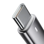 Cablu de date, Joyroom, Nylon, USB - USB C, 3A, 480 Mbps, 3 m, Alb
