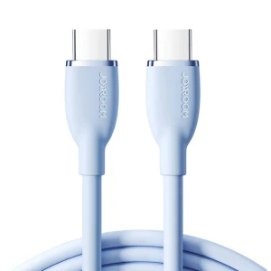 Cablu pentru incarcare si transfer de date Joyroom Colorful SA29-CC5, USB-C la USB-C, 100W, 480 Mbps, 1.2 m, Albastru