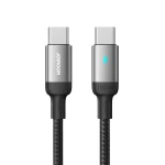 Cablu pentru incarcare si transfer de date Joyroom S-CC100A10, USB-C la USB-C, PD 100W, 480Mbps, 2m, Negru