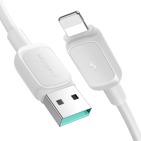 Cablu de date telefon, Joyroom, USB la Lightning, 1.2 m, Alb