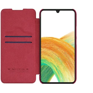Husa tip carte, Nillkin Qin, pentru Galaxy A34 5G, rosu