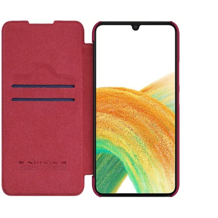 Husa tip carte, Nillkin Qin, pentru Galaxy A34 5G, rosu