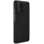Husa Carte Nillkin Qin Pro, pentru Samsung Galaxy A73 5G, Protectie camera, Piele Eco, Negru