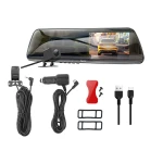 Camera auto oglinda retrovizoare, Hoco, fata/spate, LCD 4,5-inch, dual recording 1080P 30fps + 720P 30fps, cablu Type C/USB 3m