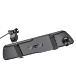 Camera auto oglinda retrovizoare, Hoco, fata/spate, LCD 4,5-inch, dual recording 1080P 30fps + 720P 30fps, cablu Type C/USB 3m