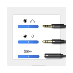 Cablu Audio Splitter Joyroom Aux Mini Mufa 3,5 Mm (female) - 2x Mini Mufa 3,5 Mm (male - Microfon Si Casti) 0,2m Negru (sy-a05)