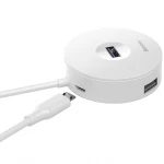 Hub USB la USB 3.0, 3x USB 2.0, Micro-USB, 10cm - Baseus Airjoy (CAHUB-F01) - Black