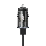 Incarcator auto, Joyroom, C-A43, 1xUSB, 1xUSB-C, 20W, 3A, PD, Quick Charge 3.0, Argintiu, Lumina LED, Compatibilitate larga