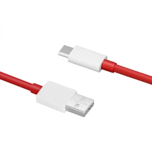 Cablu Date si Incarcare OnePlus DL129, USB la USB-C, 100W, 10A, 480 Mbps, 1m, Rosu