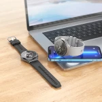 Ceas Smartwatch Borofone BD2, 1.28" Touch, Notificari Apeluri si Mesaje, Ritm Cardiac, Control Muzical, Monitorizare fitness, Monitorizare somn, Incarcare wireless, Protectie apa IP68, Negru