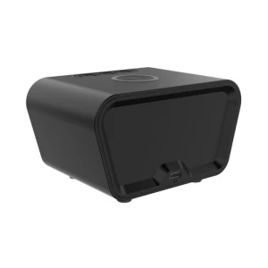 Incarcator wireless, Rebeltec, Ceas/Alarma, 10 W, USB-C, Metal, 110x80x65 mm, Negru
