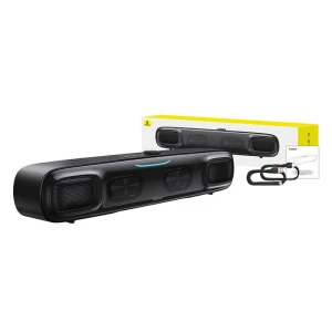 Soundbar mini, Baseus, Plastic, Negru