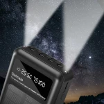 Power bank solar, Dudao, USB-A / USB-C/ Lightning / MicroUSB, 20000 mAh, Negru