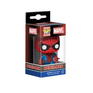 Figurina breloc, Funko POP Pocket, Spider-Man, Vinil, Rosu