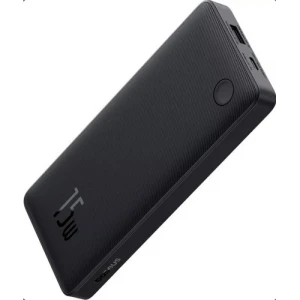 Baterie externa Baseus Airpow Lite, 10000mAh, 15W, 1 x USB, 2 x USB Type-C, total 3A (include cablu 30cm USB la USB Type-C), negru