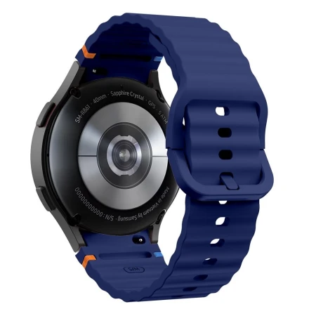 Curea silicon Tech-Protect Silicone Sport compatibila cu Samsung Galaxy Watch 4/5/6/7/FE 40mm Navy Blue