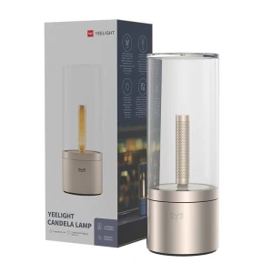Lampa ambientala Xiaomi Yeelight Candela, 2500 mAh, 5W, Lumina calda 1800K, Argintiu