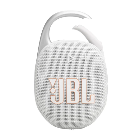 Boxa portabila JBL Clip 5, IP67, Bluetooth, Auracast, Alb