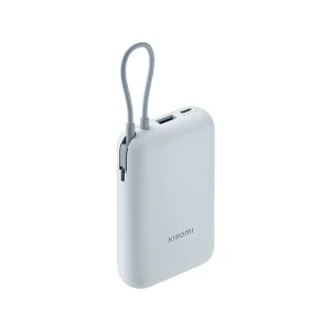 Power bank Xiaomi 10000mAh cu cablu integrat, albastru deschis