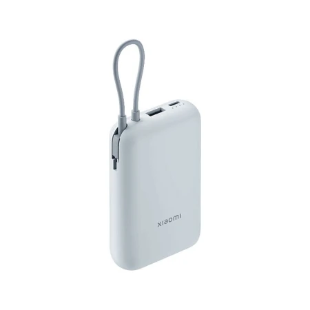 Power bank Xiaomi 10000mAh cu cablu integrat, albastru deschis