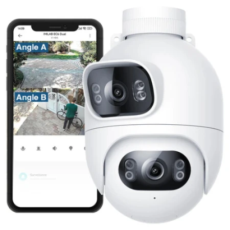 Camera de supraveghere IP Xiaomi Imilab EC6 Dual, 2K, Wi-Fi 6, rezistenta la apa si praf, 135x360°