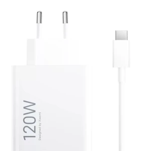 Incarcator telefon Xiaomi 120W HyperCharge Combo, USB-A, USB-C, alb