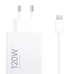 Incarcator telefon Xiaomi 120W HyperCharge Combo, USB-A, USB-C, alb