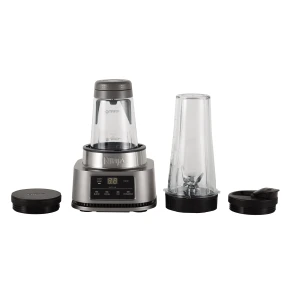 Blender 2 in 1 Ninja CB100EU, 1100W, 400ml Power Nutri Bowl & 700ml Power Nutri Cup, Motor cu cuplu inteligent, Tehnologie Auto IQ, Gri