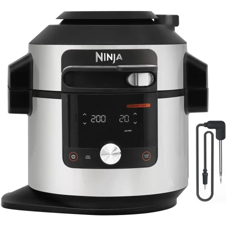 Multicooker 14 in 1 Ninja OL750EU, 1760 W, 7.5 l, 14 programe, Negru argintiu