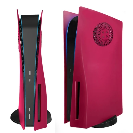 Panouri laterale cu guri de aerisire compatibile cu PlayStation 5 Disc Edition, Cosmic Red
