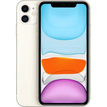 Telefon mobil Apple iPhone 11, 64GB, 4GB RAM, 4G, White + Folie Sticla
