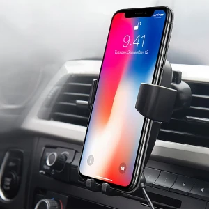 Suport auto cu incarcare rapida Wireless pentru telefon si prindere in grila de ventilatie