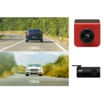 PACHET Camera auto DVR Duala 70mai A400 Red QHD 1440p, IPS 2.0", 145 FOV, Night Vision,Wi-Fi, Camera spate Xiaomi 70mai MiDrive RC09, full HD la 30 fps, unghi vizualizare 130°