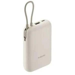 Power bank Xiaomi 10000mAh cu cablu integrat, culoare tan