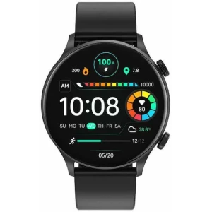 Ceas smartwatch RT3, Haylou, Silicon, Android, 1.43 inch, Negru