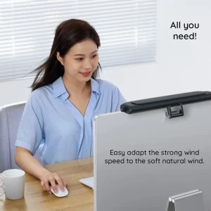 Ventilator de birou Baseus Refreshing Monitor, Clip-On si Stand-Up, Alb