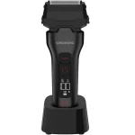 Aparat de ras Grundig MS 9330 pentru barbati, afisaj LCD, senzor BeardCare, functie Turbo, trimmer reglabil, incarcare rapida, tehnologie lame din otel, statie de incarcare, negru