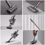 Aspirator vertical Dreame V11 VVN6, 450W, 25000 Pa, 3 moduri de aspirare, rezervor murdarie 0.5 l, autonomie 90 min, afisaj HD, gri/rosu