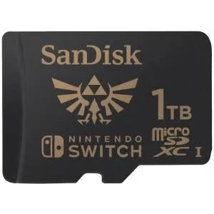 Card de memorie, Sandisk, 1TB, microSDXC, Clasa 10 UHS-I, pentru Nintendo Switch Zelda Edition