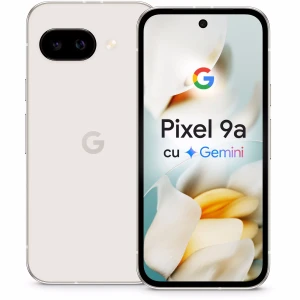 Telefon mobil Google Pixel 9a, 128GB, 8GB RAM, 5G, Porcelain