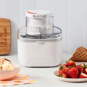Aparat de inghetata Cuisinart ICEM10E, Solo Scoops, putere 8 W, fara PFAS, capacitate 475 ml, alb
