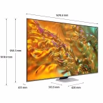 Televizor SAMSUNG QLED 75Q80D, 189 cm, Smart, 4K Ultra HD, 100 Hz, Clasa G