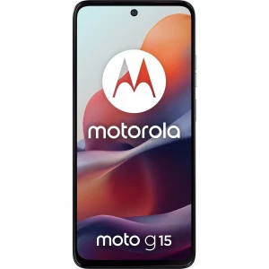 Telefon mobil Motorola moto g15, Dual SIM, 128GB, 4GB RAM, 5200 mAh, Glacier Blue