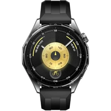 Smartwatch Huawei Watch GT 6, 46MM, Black Stainless Steel Case, Black Fluoroelastomer Strap